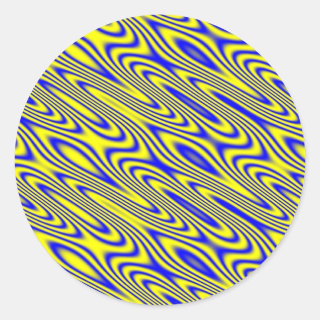 Autocollants à motif abstrait tourbillonnant Lapis (Devant)