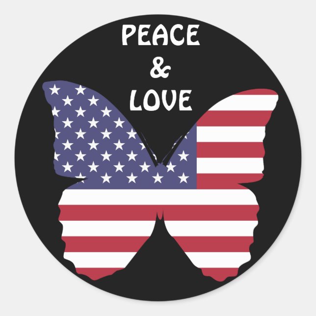 autocollants à papillon américain (Devant)