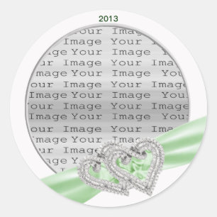 Autocollants à ruban à coeur libre