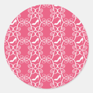 Autocollants à talon élevé rose