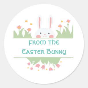 Autocollants adorables pour les enfants du lapin d
