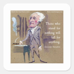 Autocollants Alexander Hamilton et Quote