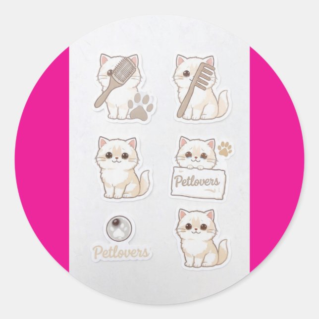 Autocollants amateurs d'animaux toilettage  (Devant)