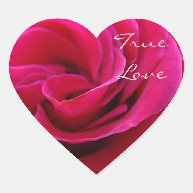 Autocollants Amour Véritable Fleurs Rose Rose Mari (Devant)