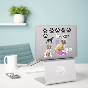 Autocollants amusants pour chiots Boxer