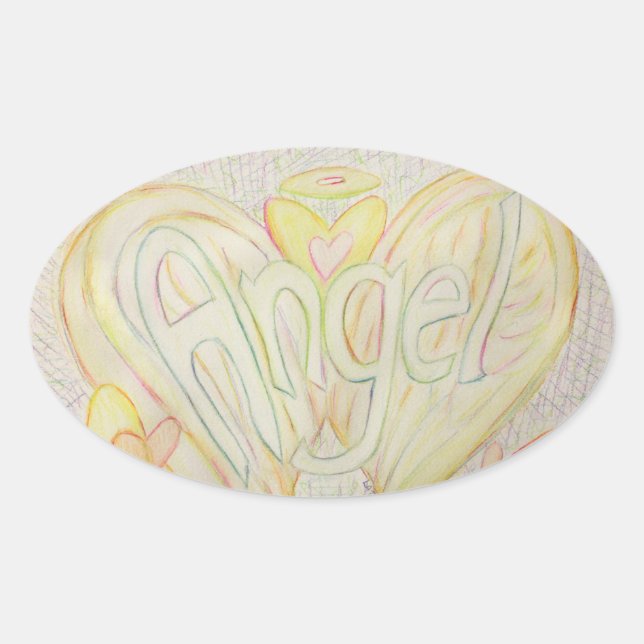 Autocollants Angel Inspirational Word Art (Devant)