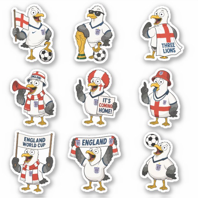 Autocollants Angleterre Coupe du Monde (Devant)