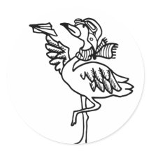 autocollants - animal drôle -