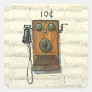 autocollants antiques de téléphone de mur