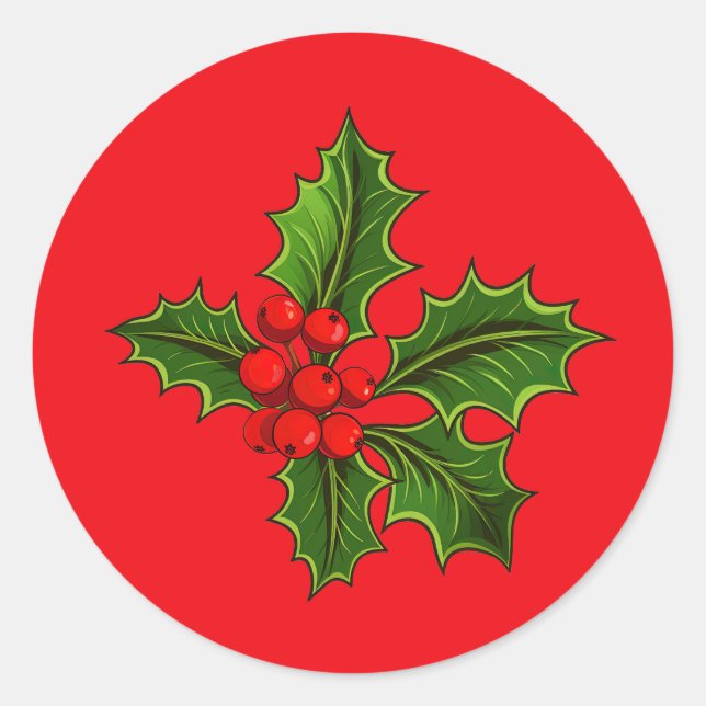 Autocollants au houx (Devant)