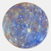 autocollants au mercure de la planète