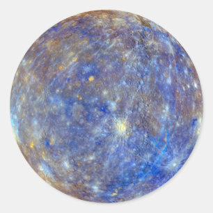 autocollants au mercure de la planète