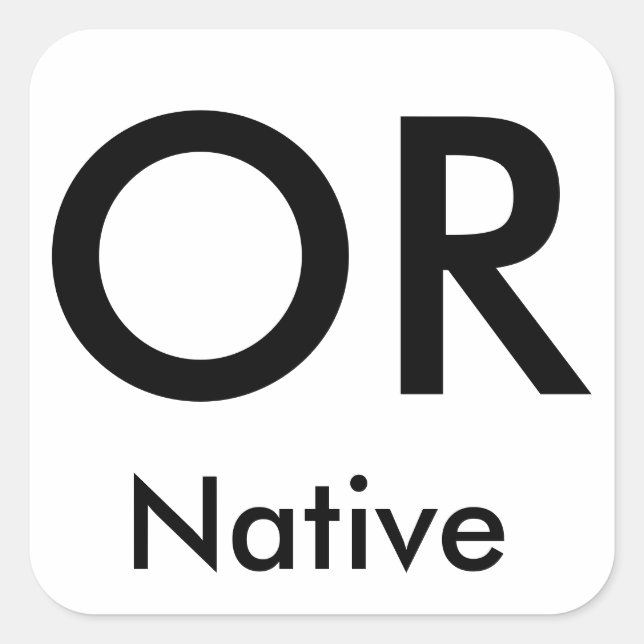Autocollants autochtones de l'Oregon (noir/grand) (Devant)
