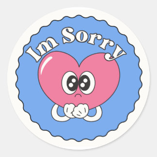 Autocollants avec le titre "im sorry"