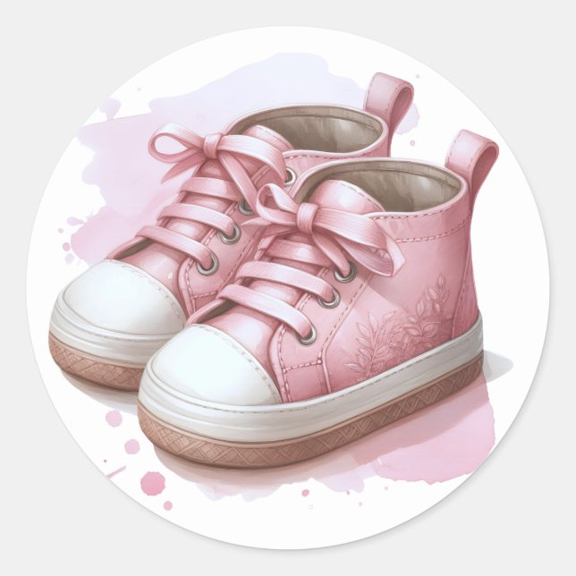 Autocollants baskets roses (Devant)