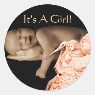 Autocollants Bébé Fille avec la photo de votre béb