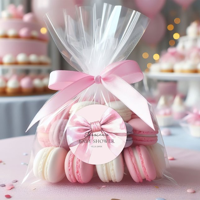 Autocollants Bébé Fille Ruban Rose (Créateur téléchargé)