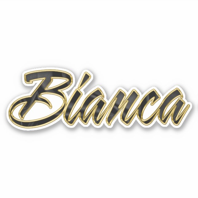 Autocollants Bianca Black Gold Lettering (Devant)