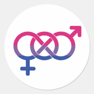 Autocollants bisexuels de symbole et de drapeau