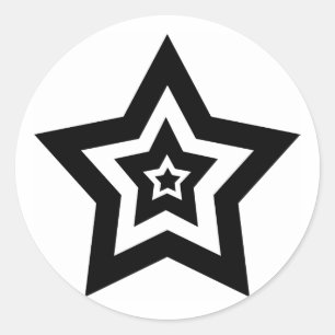 Autocollants Black n White star