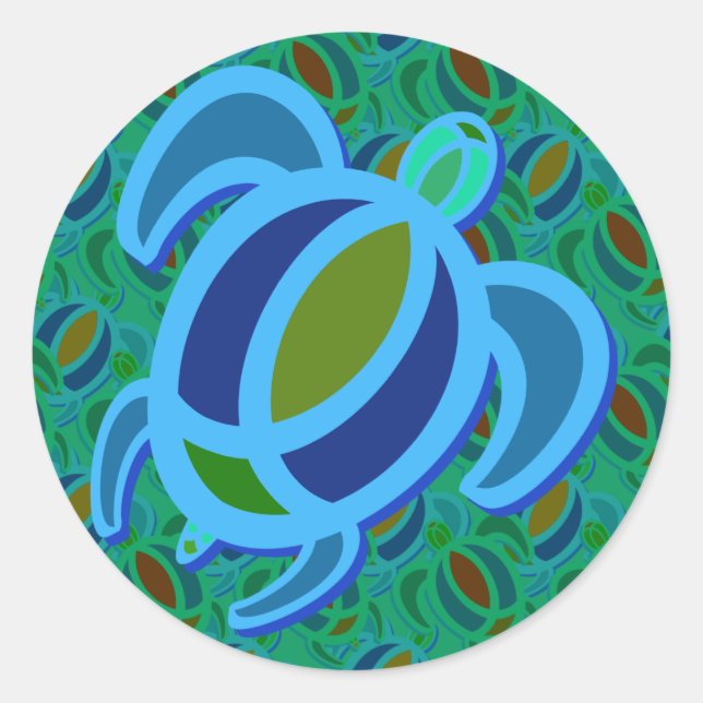 Autocollants Blue Sea Turtle (Devant)