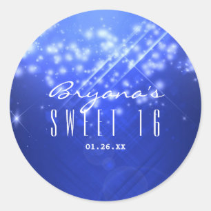 Autocollants Blue Sparkle Glam Club Vibe PARTY