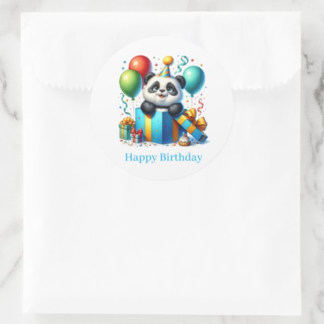 Autocollants Bonne Fête Panda (Sac)