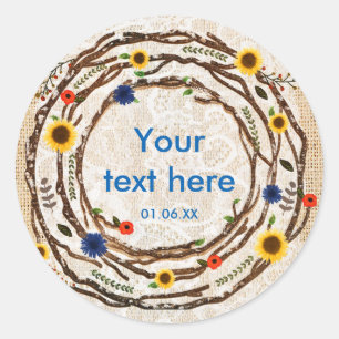 Autocollants Branches Floraux Burlap Rustique & De