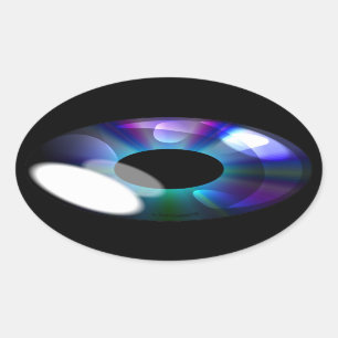 Autocollants brillants ovales d'oeil