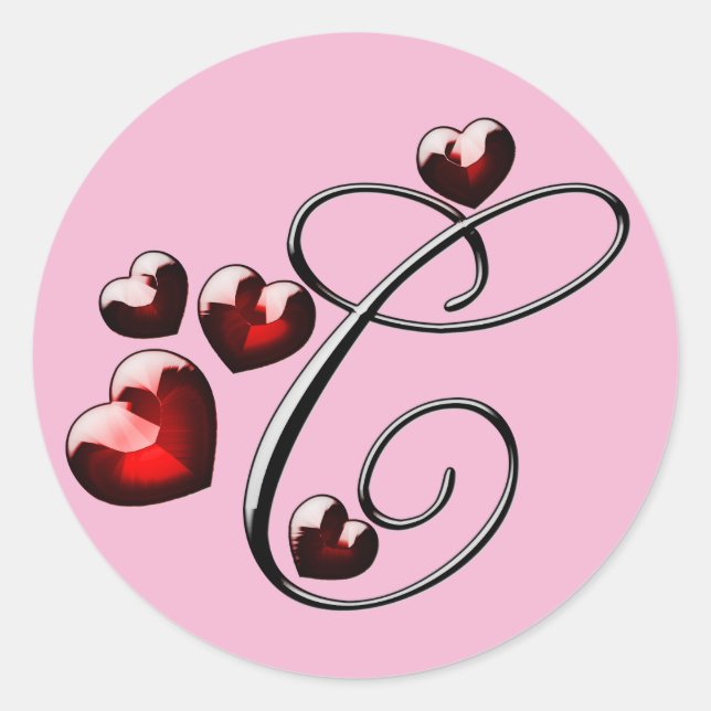 autocollants C initiaux monogramme (Devant)