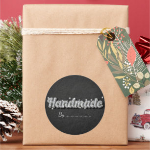 Autocollants Cadeau Faits Main Paillettes Argent B