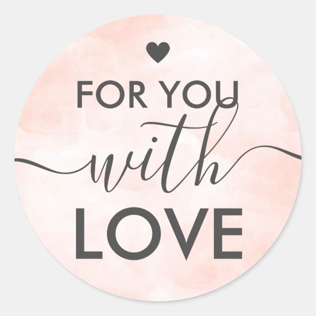 Autocollants Cadeau Rond Pour Vous Avec Amour (Devant)