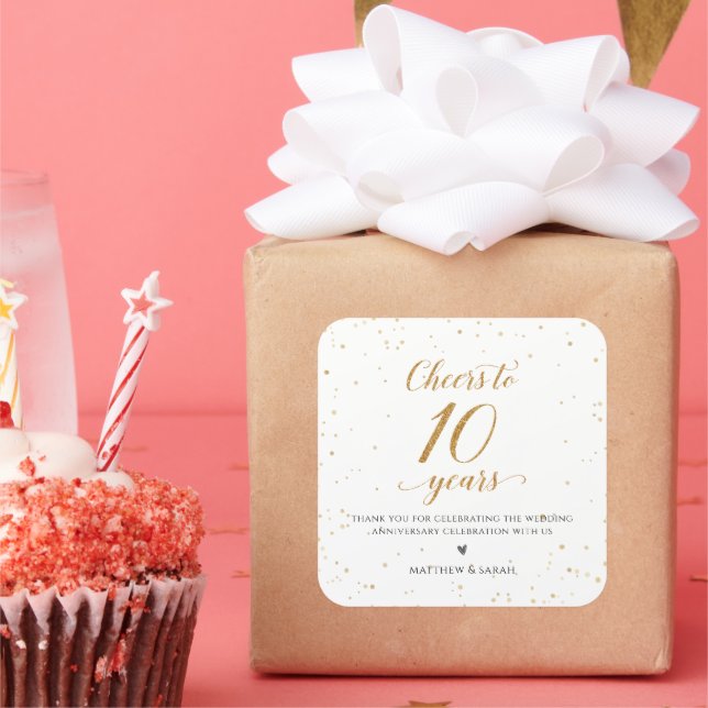 Autocollants Cadeaux - 10 Ans - GAC360 (Fête)