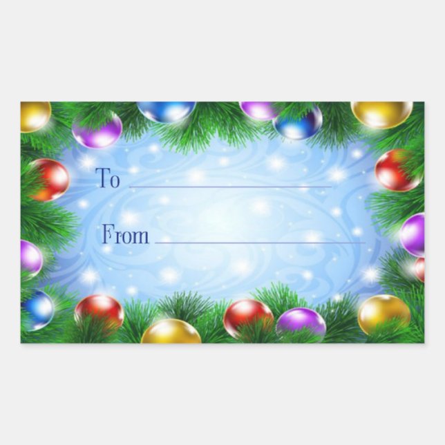 Autocollants cadeaux de Noël (Devant)