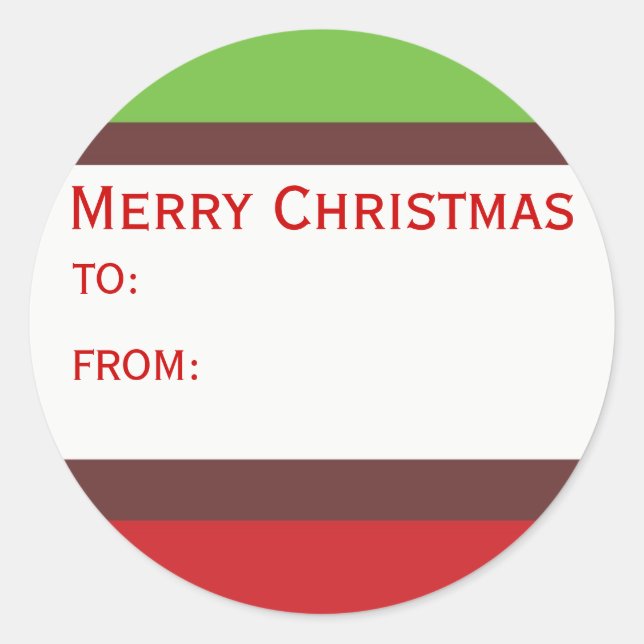 Autocollants cadeaux de Noël (Devant)