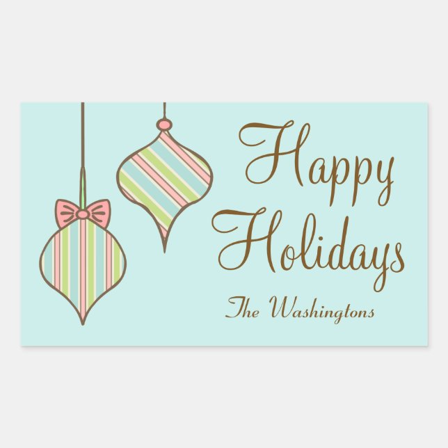 Autocollants cadeaux Retro personnalisés (Devant)