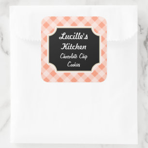 Autocollants cadeaux Retro Rose Black Custom Kitch