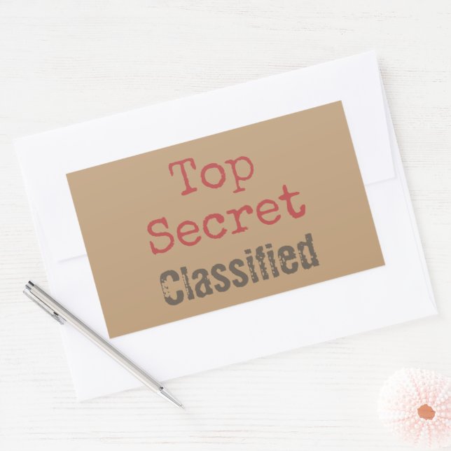 Autocollants cadeaux top secret amusants  (Enveloppe)