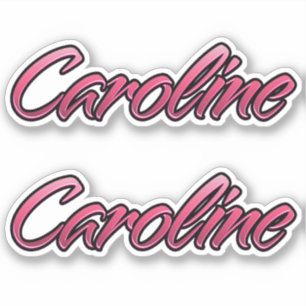 Autocollants Caroline rose pâle Stickerset