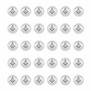 Autocollants Carré et Compas Maçonniques 1,5" 30 u