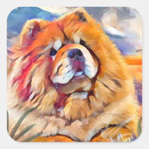 Autocollants carré GOLDEN GIRL Chow