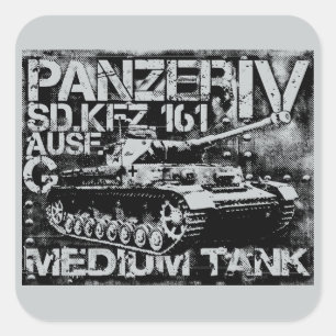Autocollants carrés de Panzer IV