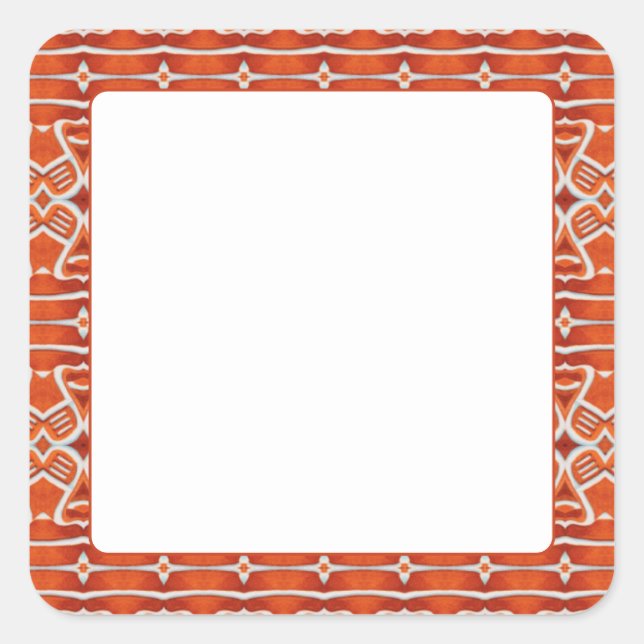 Autocollants carrés mats GINGERBREAD 3,8 cm (Devant)