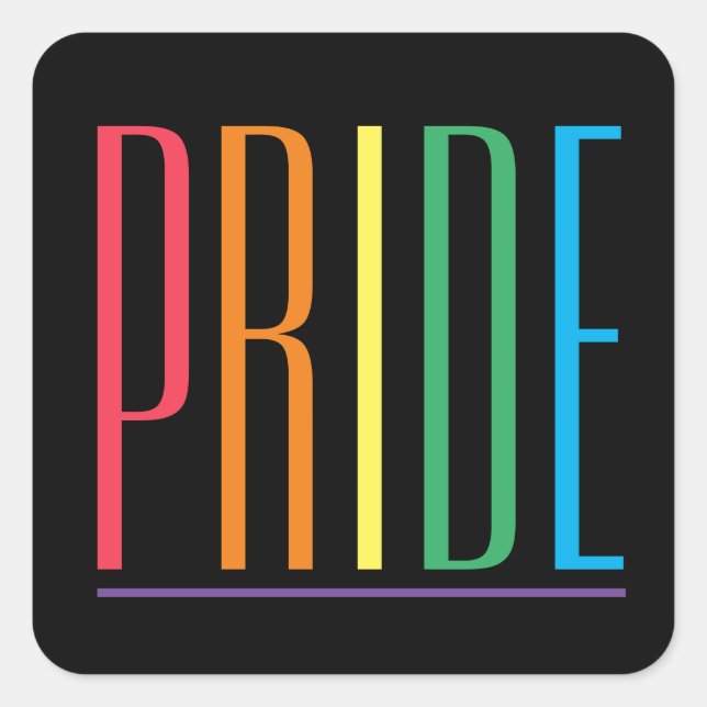 Autocollants carrés PRIDE II (Devant)