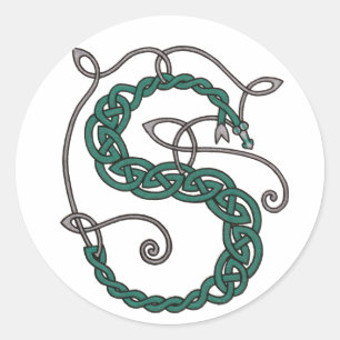 Autocollants celtiques de la lettre S