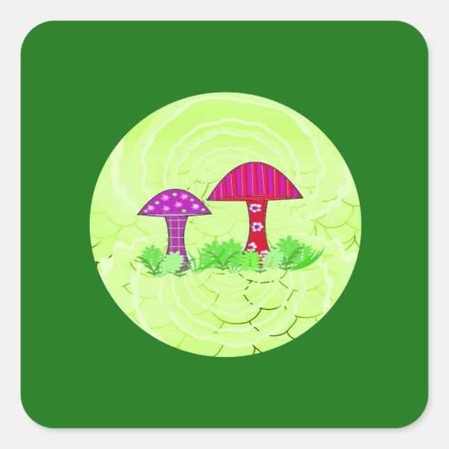 Autocollants Champignons Fantaisistes (Devant)