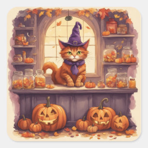 autocollants chat halloween #3