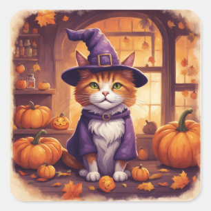 autocollants chat halloween #8