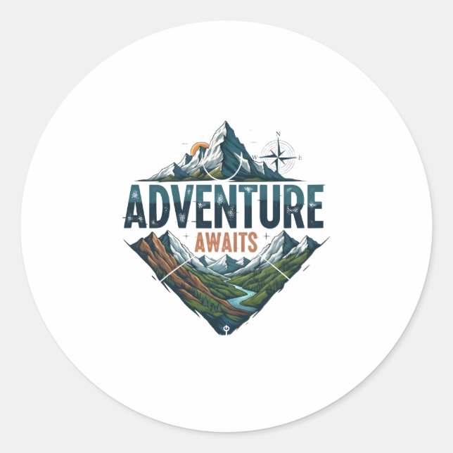Autocollants classiques Peaks & Valleys Adventure  (Devant)