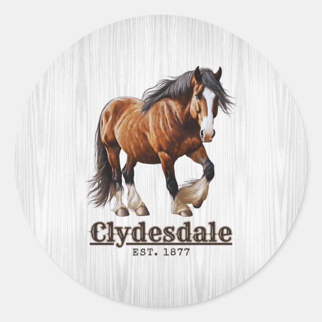 Autocollants Clydesdale Horse (Devant)